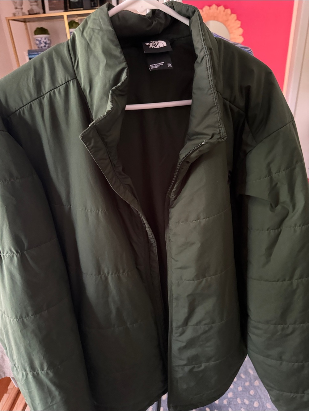 The North Face Men’s Dark Olive Green Puffer Jacket